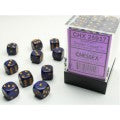 Chessex - Speckled 12mm D6 - Golden Cobalt Dice Block (36 dice)