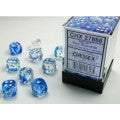 Chessex - Nebula 12mm D6 - Dark Blue/white Dice Block (36 dice)