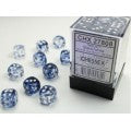 Chessex - Nebula 12mm D6 - Black/white Dice Block (36 dice)