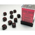 Chessex - Opaque 12mm D6 - Black/red Dice Block (36 dice)