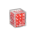 DICESKI - Translucent - 12mm D6 Red (36 Dice)