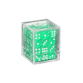 DICESKI - Translucent - 12mm D6 Green (36 Dice)
