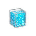 DICESKI - Translucent - 12mm D6 Teal (36 Dice)