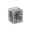 DICESKI - Translucent - 12mm D6 Black (36 Dice)