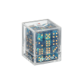 DICESKI - Gemini - 12mm D6 Blue & Green (36 Dice)
